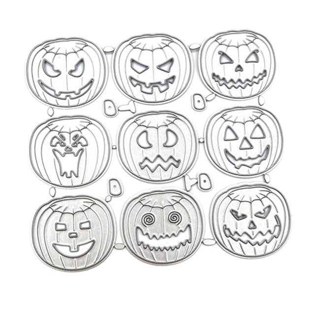 Molde de troqueles de corte Halloween Calabaza Metal Repujado Die Cut Set Scrapbook DIY Álbum Magideal Molde de troqueles de corte