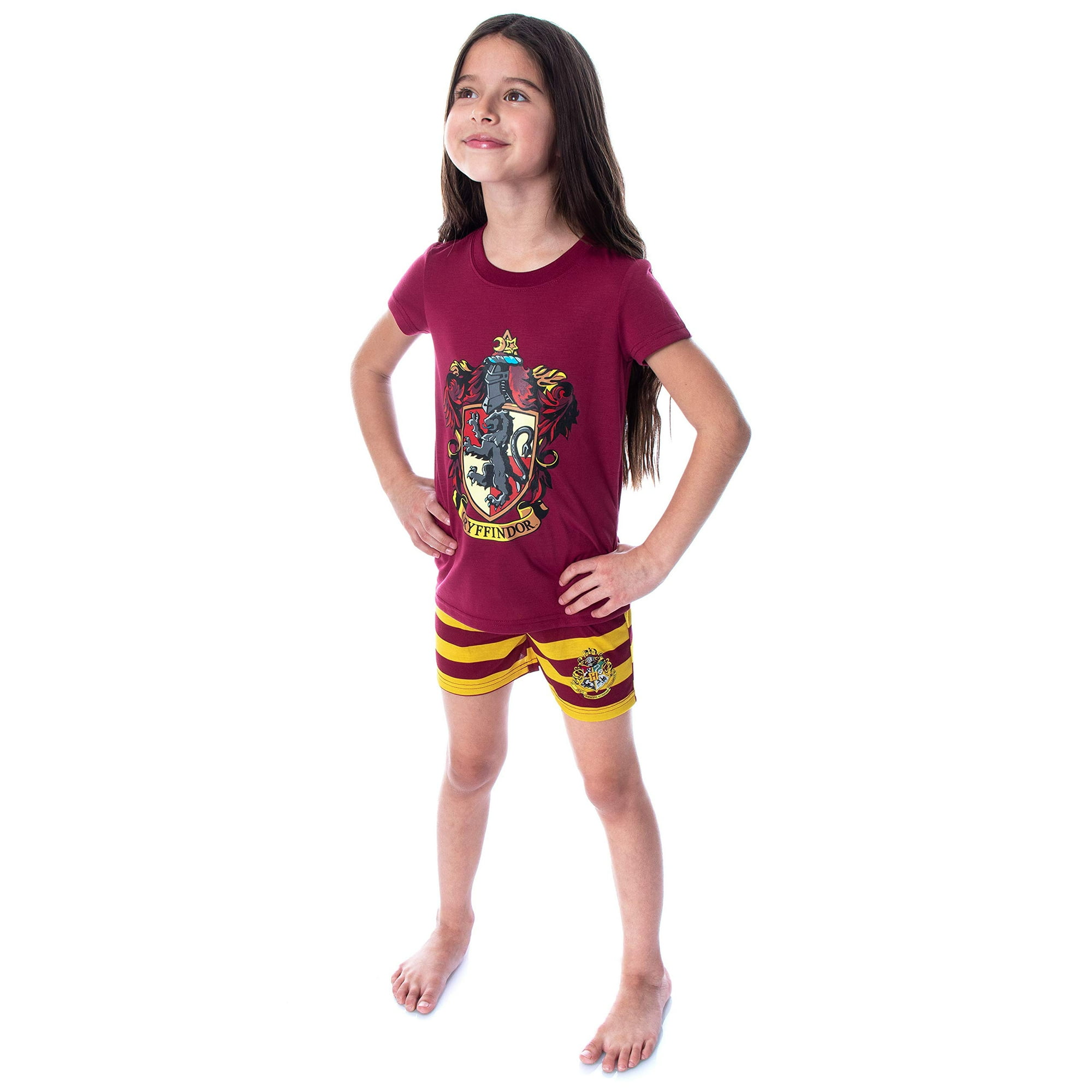See Pic Harry Potter Girls Hogwarts Castle Gryffindor Shirt And Shorts Sleepwear Pajama Set 10 12 Other