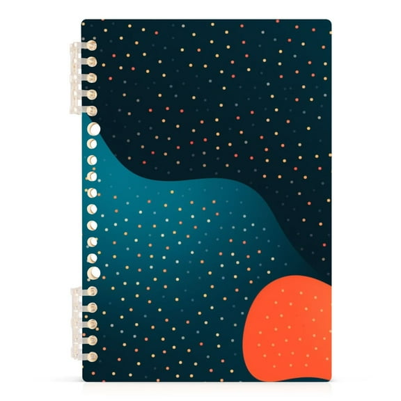 Spiral Journal Notebook Blue Polka Dot College Ruled Notebook 8.3" x 5.7" A5 Lined Thick Paper Page
