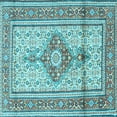 thumbnail image 1 of Ahgly Company Indoor Square Medallion Light Blue Traditional Area Rugs, 8' Square, 1 of 4