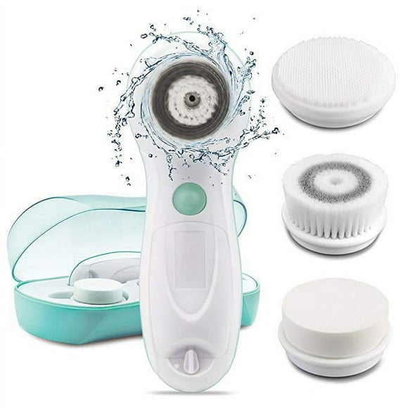 TOUCHBeauty Ensemble de Brosses de Nettoyage Facial 3 en 1 Brosse nettoyante visage, Système Complet de Spa Facial Gommage en Profondeur pour Tous Types de Peau Sensible