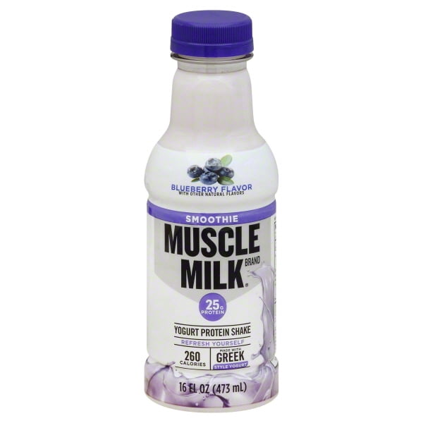 Muscle Milk Smoothie Blueberry Flavor Yogurt Protein Shake, 16 Fl. Oz