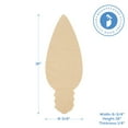 thumbnail image 6 of Lightbulb Cutout 18-inch x 6-3/4-inch, Pack of 1 Unfinished Wooden Craft Shape, for Christmas Decor/Crafts, by Woodpeckers, 6 of 8