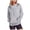 Grey, variant on Sweatshirts for Women Y2k Fall Winter Loose Fit Hooded Long Sleeve Bell Cold Shoulder with Pocket Solid Color Leisure Cotton Tops Hoodies(Navy,XL)