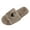 Khaki, variant on Women's Heart Accent Fuzzy Slippers Open Toe Cozy House Slides Soft Plush Indoor Footwear Trendy Winter Warm Slip On Shoes White Women Sandal