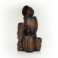 thumbnail image 5 of Alpine Corporation 24"H Indoor/Outdoor Tiered Barrels and Buckets Fountain, Brown, 5 of 11