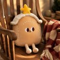 thumbnail image 4 of Cute Star House Shaped Throw Pillow - Soft Christmas Cushion with Embroidered Face, Kawaii Stuffed Plush Home Decor for Sofa Couch Bed, Holiday Seasonal Room Ornament Cozy Reading Napping Gift, 4 of 7