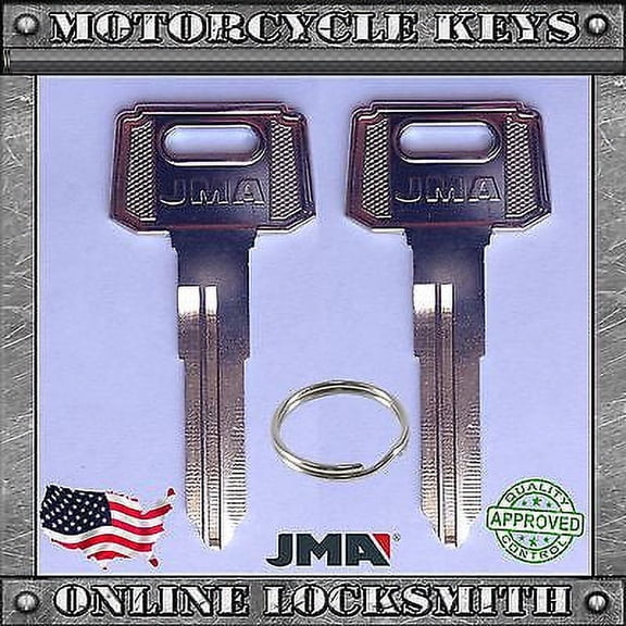 2 New Blank Uncut Keys For Suzuki Motorcycles Suz12