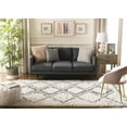 thumbnail image 3 of SAFAVIEH Pro Lux Emmeline Geometric Shag Area Rug, Cream/Blue, 9' x 12', 3 of 8