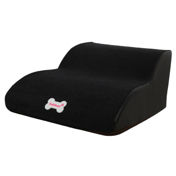 Escaleras para perros livianas con rampa para perros de cubierta lavable extraíble para mascotas pequeñas Negro