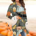 thumbnail image 4 of Blusa de manga larga para mujer, informal, con estampado de Halloween, estilo cárdigan Fridja hkj2726, 4 of 6
