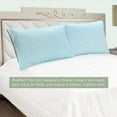 thumbnail image 4 of Elegant Comfort Ultra Soft Set of 2 Sea Waves Pint Pillowcases - 1500 Series Microfiber, Soft and Smooth Envelope Closure 2-Piece Pillow Covers - Standard/Queen, Wave Aqua, 4 of 6