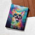 thumbnail image 5 of Hippie Chihuahua Portrait oil painting Watercolor Tie-dye Vintage Travel Passport Wallet Dog Lover Gifts Idea PU Leather Passport Holder Cover - 00015, 5 of 5