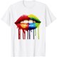 thumbnail image 3 of Camiseta premium con diseño divertido de dinosaurio y bandera antiarcoíris con diseño de galaxia espacial y arcoíris, últimas camisetas holgadas de verano de estilo Harajuku para mujer, 3 of 5