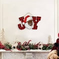 thumbnail image 5 of Lssam Black Santa Decorations and Ornaments, Wall Hanging Wooden Joy Sign, African American Christmas Decor with Red Buffalo Plaid for Indoor Outdoor Holiday Home Decor, 5 of 6