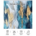thumbnail image 7 of Abstract Graffiti Art Bed Skirt Queen Size 18" Drop Blue Gold Blend Decor Ruffled Wrap Around Bed Skirts Adjustable Elastic Bedskirt Dust Ruffle for Queen Size Bed, 7 of 7