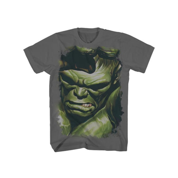 Hulk (Marvel Comics) Mens T-Shirt - Giant Serious Grimmace Face