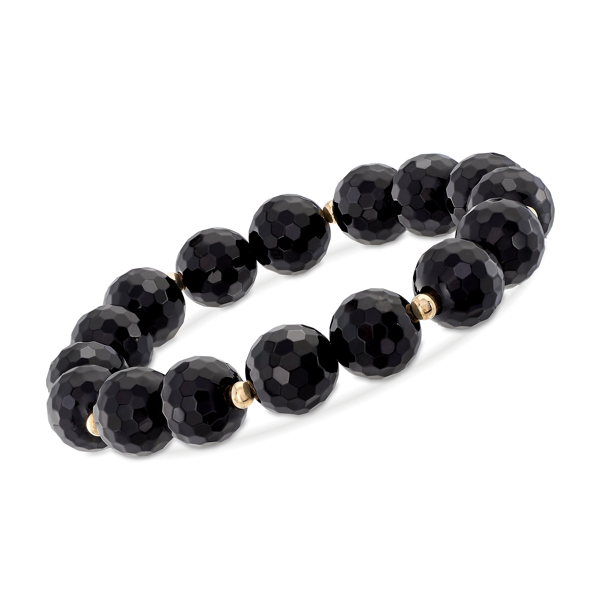 Details about   Yellow gold finish created Black onyx tennis bracelet in luxury walnut box 