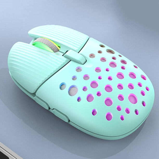 Ratón inalámbrico RGB con receptor USB Ratones de computadora portátil para , tableta, computadora portátil, 3 ppp 3200 ppp Azul shamjiam Ratón inalambrico