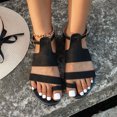 thumbnail image 2 of asdoklhq Women's Sandals Shoes,Women's Solid Casual Vacation Open Toe Pinch Toe Flat Beach Sandals, 2 of 7