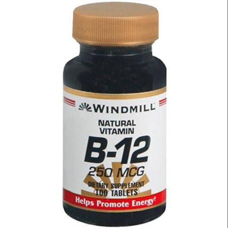 Windmill vitamine B-12 250 mcg 100 Comprimés Comprimés (Pack de 4)