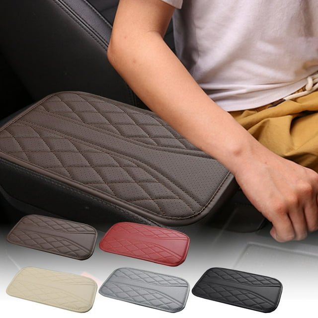Uscallm 5Pcs Car Armrest Box Organizer High Padding Center Console Protective Cover Elbow Support Pad Storage Bag for Car Interior Accessories