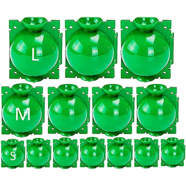 14 Pieces Plant Rooting Box Propagation Ball, Grafting Box High Pressure Propagation Ball Box Plant Rooting Device (L+M+S, Green)