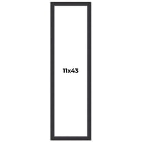 11x43 Frame Black Real Wood Picture Frame Width 1.25 Inches | Interior Frame Depth 0.5 Inches |