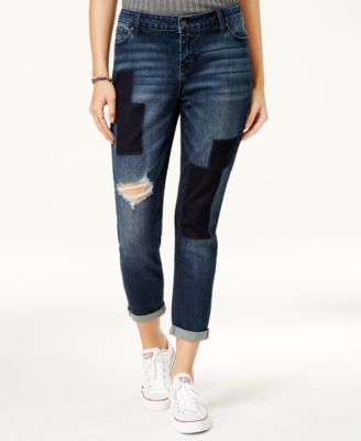 Celebrity Pink Juniors' Ripped Patched 