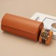 thumbnail image 5 of Estuche de viaje para relojes de cuero de 3 compartimentos, organizador de joyas para regalo de Navidad, aniversario, cumpleaños, 5 of 7