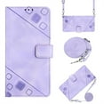 thumbnail image 1 of ELEHOLD Crossbody Leather Wallet Case for Samsung Galaxy A14 5G Practical Card Holders Stand Function Detachable Shoulder Strap Shockproof Women Girls Purse Case-Purple, 1 of 9