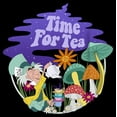 thumbnail image 2 of Boy's Alice in Wonderland Mad Hatter Time for Tea  Graphic Tee Black Medium, 2 of 5