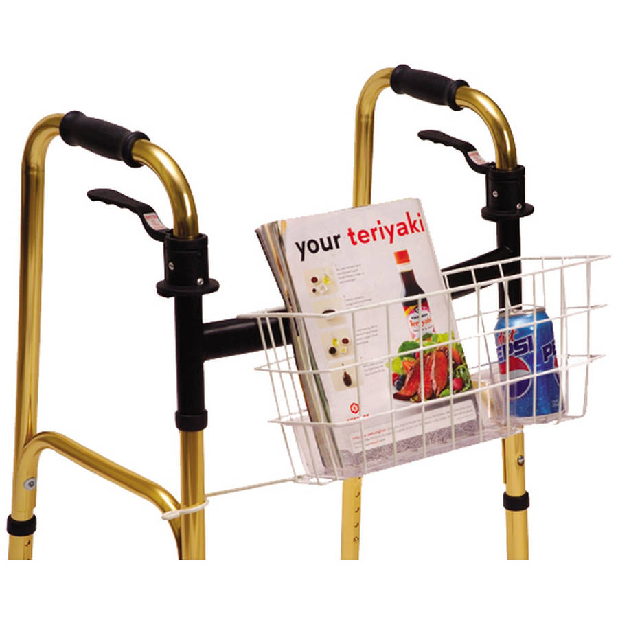 Essential Medical Supply Universal Wire Basket for Walkers with Cup