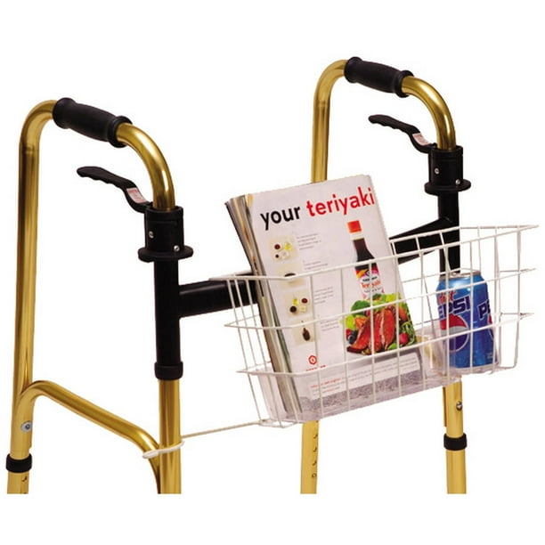 Essential Medical Supply Universal Wire Basket for Walkers with Cup