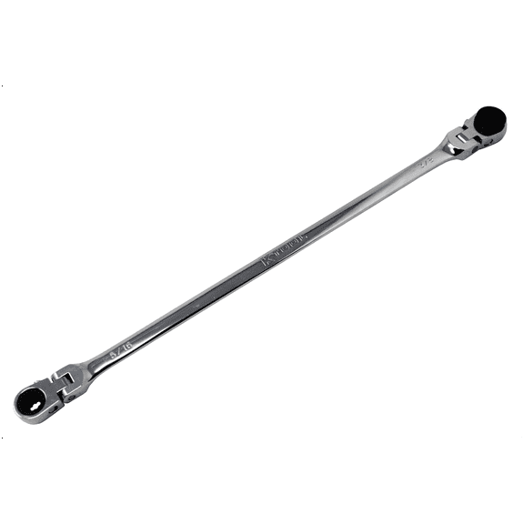 K Tool International Wrench Double Box Ratcheting Reversible 5/16 Inch x 3/8 Inch Universal Spline 90 Tooth