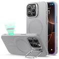 thumbnail image 1 of Funda de silicona ESR para iPhone 16 Pro con soporte MagSafe, color gris, 1 of 9