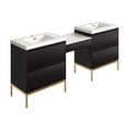 thumbnail image 1 of A&E Bath and Shower Rivo Double Vanity Set with Central Makeup Cabinet, 1 of 1