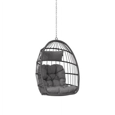 Wicker Rattan Hanging Egg Chair Without Stand, Outdoor Swing Chair Hanging Basket