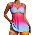 thumbnail image 3 of Women's High Waisted Bathing Suit Swimsuit Tankini Tummy Control Bathing Suits for Girls, 3 of 7