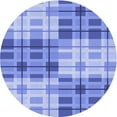 thumbnail image 1 of Ahgly Company Indoor Round Patterned Jeans Blue Area Rugs, 3' Round, 1 of 6