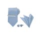 thumbnail image 1 of Corbata de lunares para hombres INSPIRE CHIC del Día del Padre, juego de clip de corbata, gemelos y pañuelo de bolsillo en azul cielo y naranja para negocios y bodas, 1 of 6