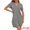 Gray, variant on DARING DIVA Women's Short Sleeve Button Down Nightshirt XS Purple