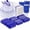 Blue, variant on 700 Pcs Gold Plastic Plates for 100 Guests - Disposable Dinnerware Set,Party Supplies Includes 200 Gold Plates,300 Plastic Silverware,100 Napkins,100 Cups for Party and Wedding