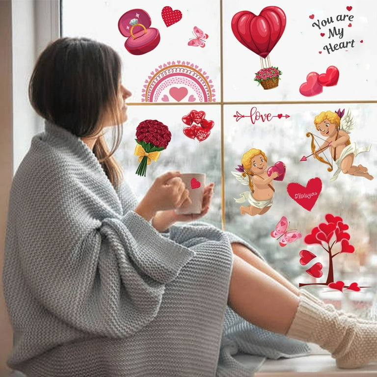 100pcs Valentine's Day Love Heart Stickers
