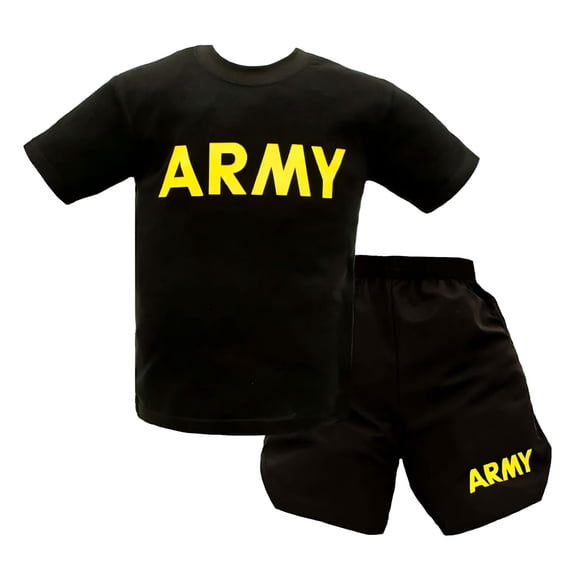 Conjunto TROOPER para Niños Army PT de 2 Piezas Camiseta y Shorts Talla Grande