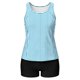 thumbnail image 5 of Traje de baño conservador de dos piezas para mujer, tankini, con sujetador acolchado, sin mangas, cuello redondo, estampado informal, traje de baño de dos piezas para mujer, trajes de baño tankini par, 5 of 9
