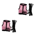thumbnail image 3 of Billuyoard Hamster Rabbit Guinea Pig Rat Ferret eash  Harness Mesh  Breathable Rosa L 2piezas, 3 of 6