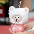 thumbnail image 3 of Bear Cup with Straw,2025 New Bear Straw Cup,Christmas Themed Drink Bottle, Iced Coffee Portable Cold Cup with Lid Birthdays Christmas Gift for Friends Red Green 400-500ml(4PC), 3 of 5