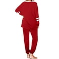 thumbnail image 4 of SHINE UP Sweatsuits Womens 2pcs Sets Jogger Set Casual 2 Piece Outfit Striped Sweatshirts Long Tracksuits, 4 of 10