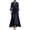 #262-Black, variant on Women's Casual Shirt Collar Belted Long Sleeve Dress Trench Style Pure Color